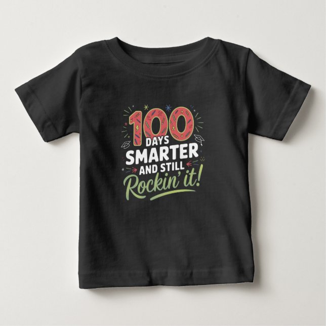 Bebé camiseta del día 100 de la escuela (Anverso)