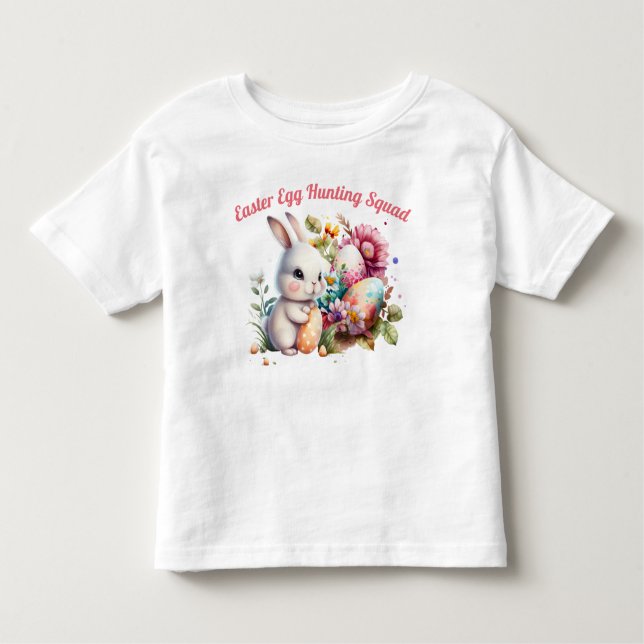 Bebé Camiseta del Escuadrón de Caza de Huevos de Pascua (Anverso)