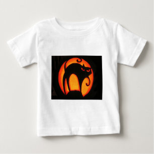 Bebé Camiseta del gato de Halloween