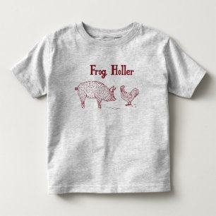 Bebé Camiseta del Holler de la rana del niño