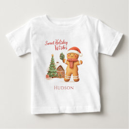Bebé Camiseta del hombre del pan de Santa Gingerbread n