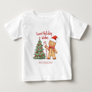 Bebé Camiseta del hombre del pan de Santa Gingerbread n
