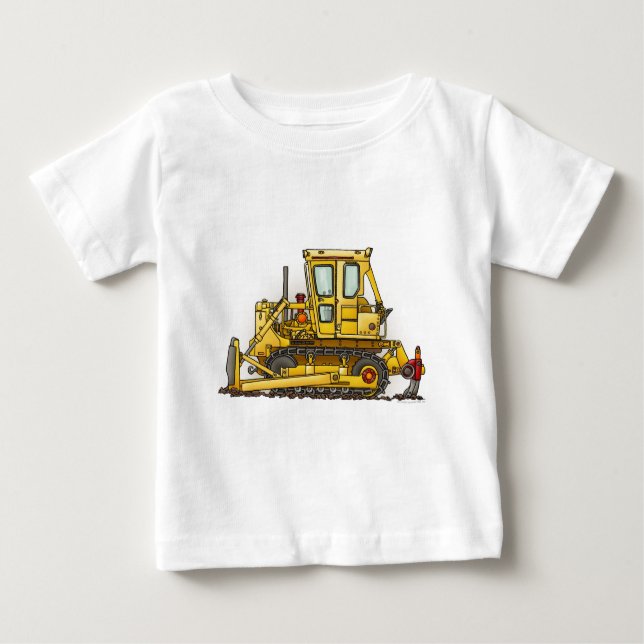 Bebé Camiseta del infante de bulldozer Dozer (Anverso)