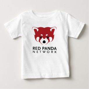 Bebé Camiseta del logotipo de la panda roja
