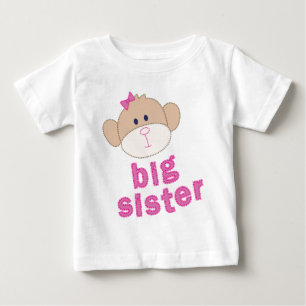 Bebé Camiseta del mono de la hermana grande