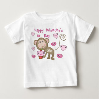 Bebé Camiseta del mono del el día de San Valentín del