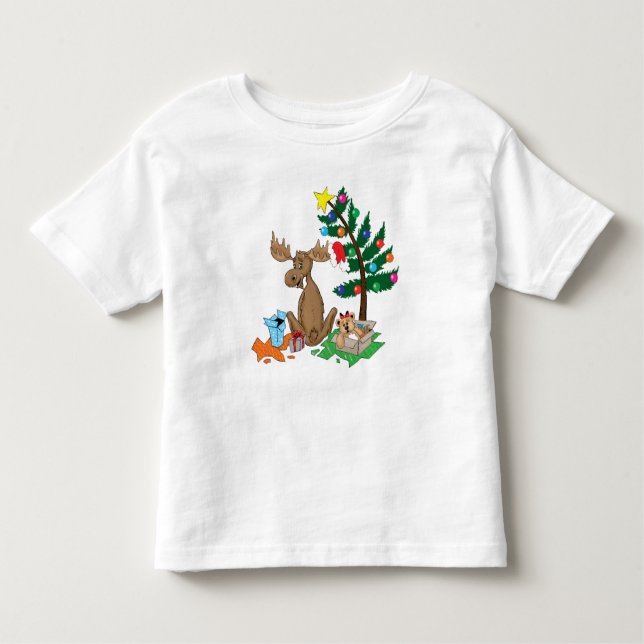 Bebé Camiseta del navidad de los alces (Anverso)