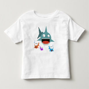 Bebé Camiseta del niño de la diversión del tiburón