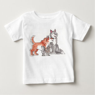 Bebé Camiseta del niño de la familia del lobo