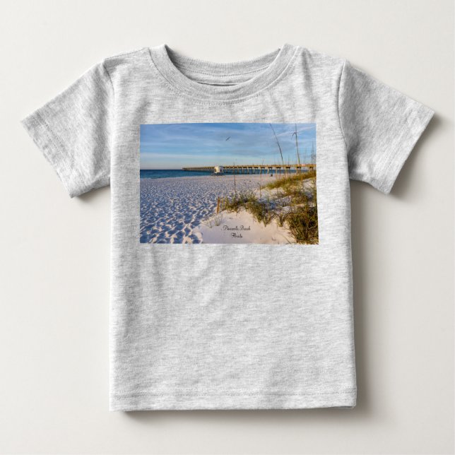 Bebé Camiseta del niño de la mañana de Pensacola Sand D (Anverso)