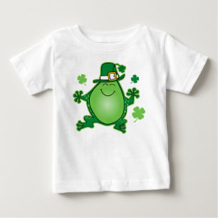 Bebé Camiseta del niño de la rana del Leprechaun