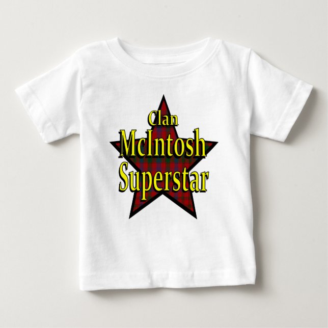Bebé Camiseta del niño de la superestrella de McIntosh (Anverso)