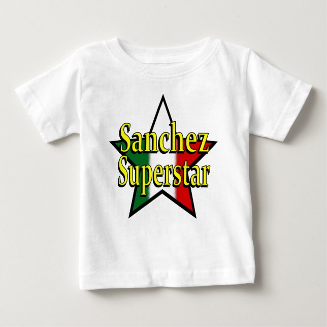 Bebé Camiseta del niño de la superestrella de Sánchez (Anverso)