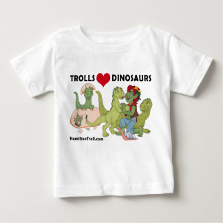 Bebé Camiseta del niño de los dinosaurios del amor de