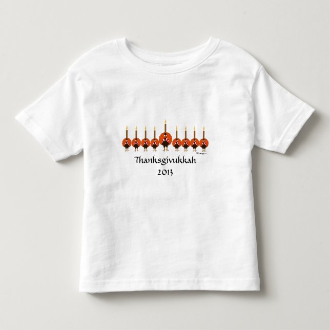 Bebé Camiseta del niño de Thanksgivukkah (Anverso)