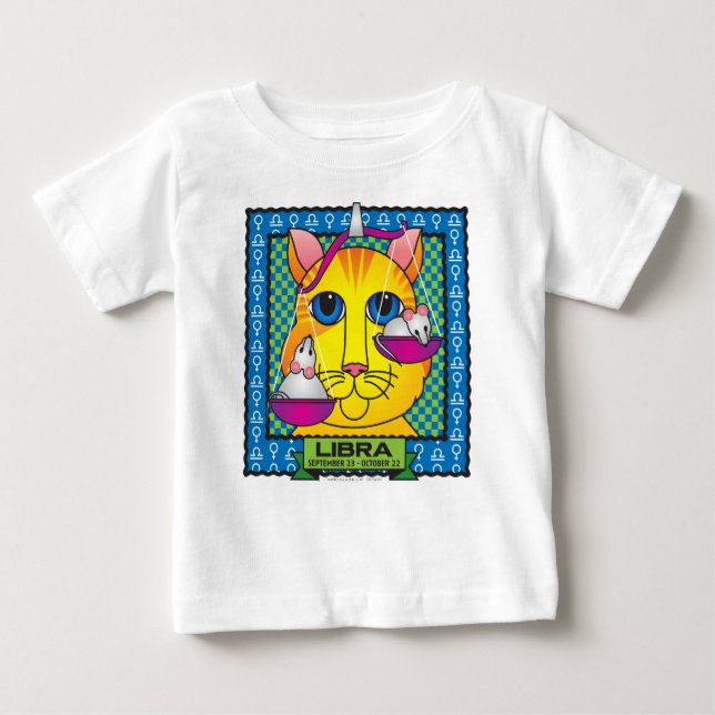 Bebé Camiseta del niño de Zodicat del libra (Anverso)