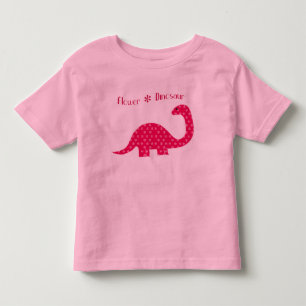 Bebé Camiseta del niño del dinosaurio de la flor