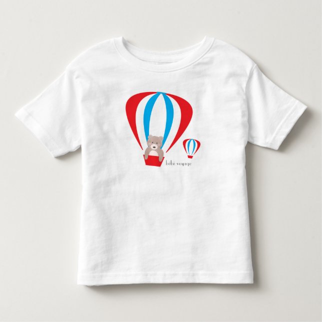 Bebé Camiseta del niño del globo del oso de peluche (Anverso)