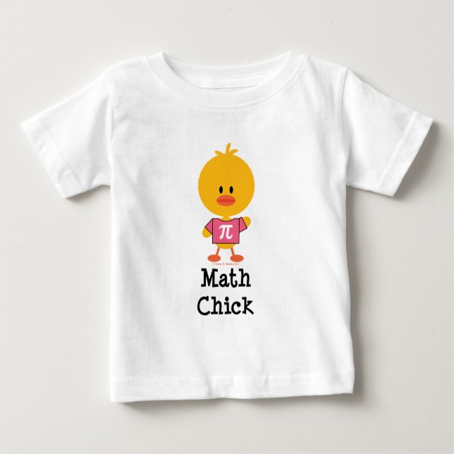 Bebé Camiseta del niño del polluelo de la matemáticas (Anverso)