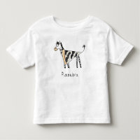 Camiseta del niño pequeño de Pizzebra Pizza Zebra