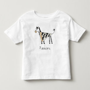 Bebé Camiseta del niño pequeño de Pizzebra Pizza Zebra