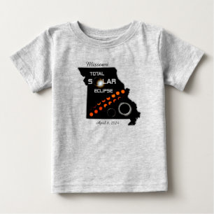 Bebé Camiseta del niño pequeño eclipse solar de Missour