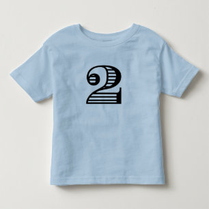 Bebé Camiseta del número del cumpleaños de dos años