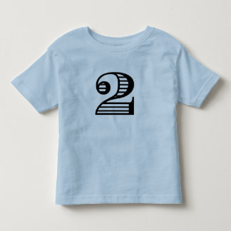 Bebé Camiseta del número del cumpleaños de dos años