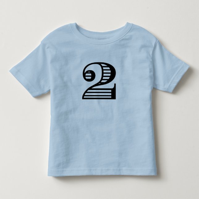 Bebé Camiseta del número del cumpleaños de dos años (Anverso)