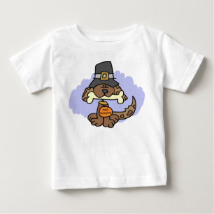 Bebé Camiseta del perrito de la acción de gracias