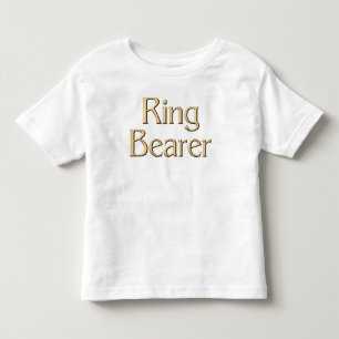 Bebé Camiseta del portador de anillo dorado
