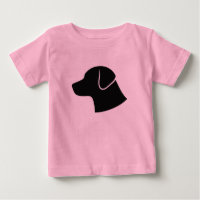 Camiseta del vector de silueta de cabeza de perro 