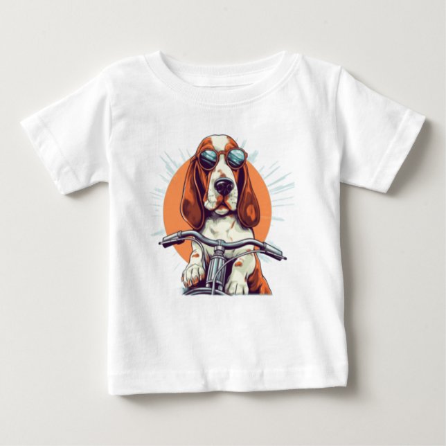 Bebé Camiseta del viajero de hound personalizado de Gua (Anverso)