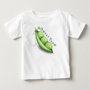 Bebé Camiseta del volante del guisante de olor