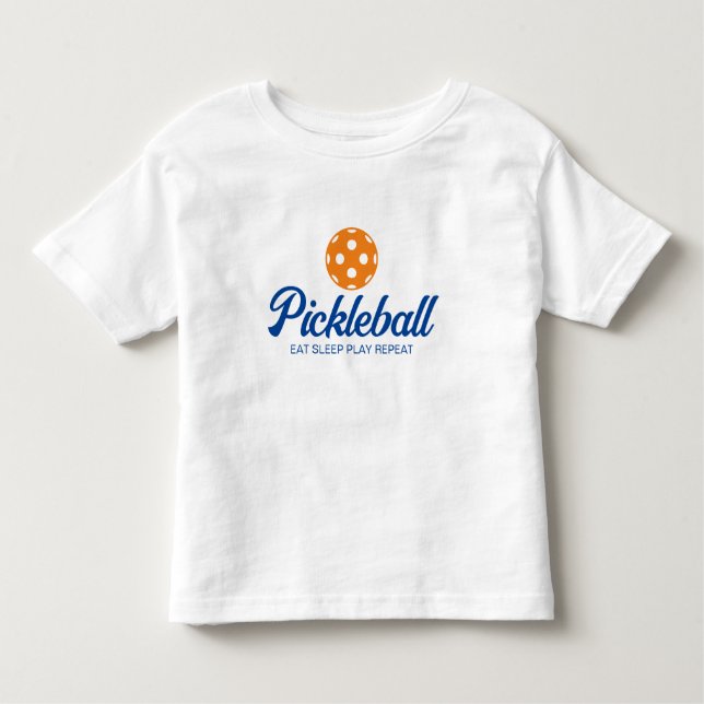 Bebé Camiseta deportiva de pickleball para niños pequeñ (Anverso)