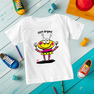 Bebé Camiseta divertida de alienígena personalizable pa