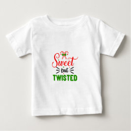 Bebé Camiseta divertida de bastón de caramelo navideño 