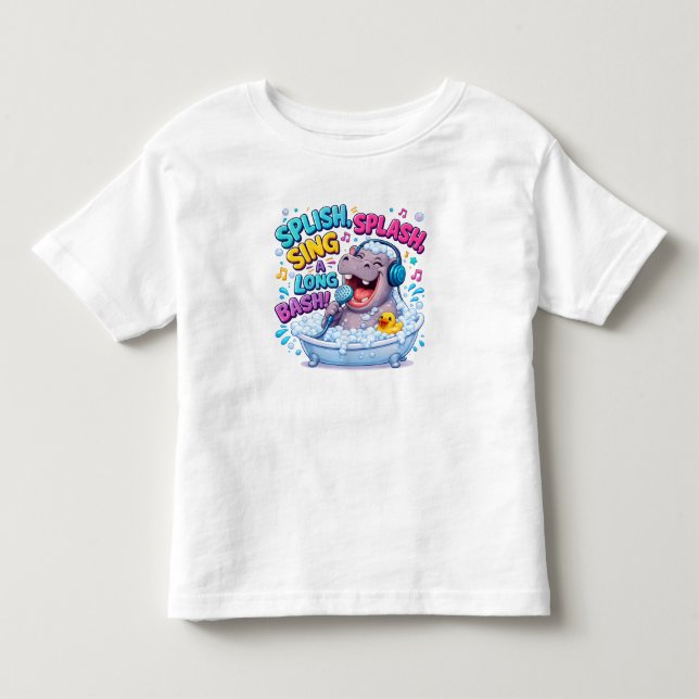 Bebé Camiseta divertida de canto de salpicaduras (Anverso)