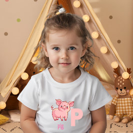 Bebé Camiseta divertida de cerdito para pequeños