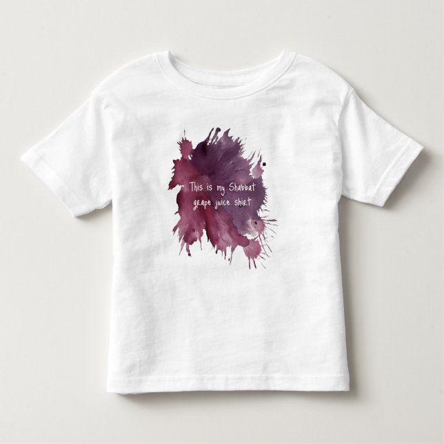 Bebé Camiseta divertida de jugo de uva de Shabbat (Anverso)