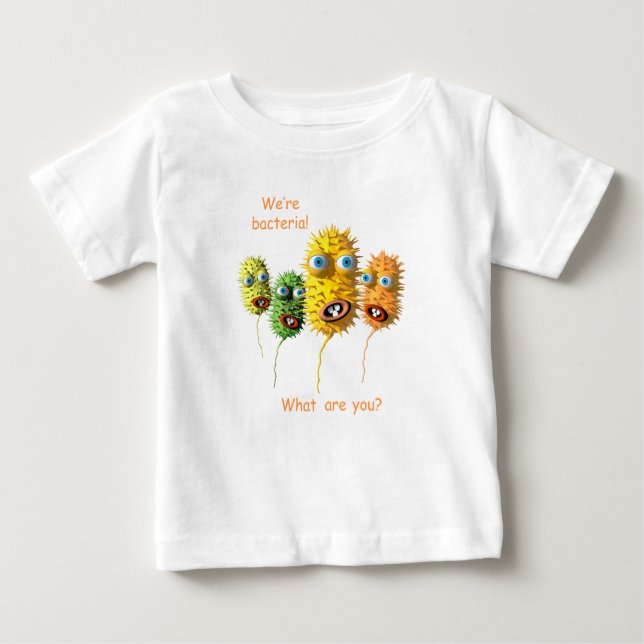 Bebé Camiseta divertida de las bacterias (Anverso)