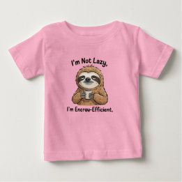 Bebé Camiseta Divertida de Niños de Perezoso – No Soy P