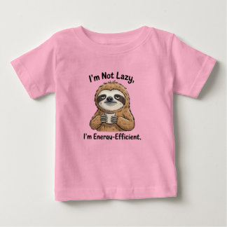 Bebé Camiseta Divertida de Niños de Perezoso – No Soy P
