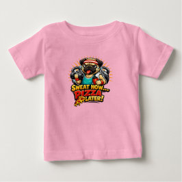 Bebé Camiseta divertida de perro para amantes del fitne