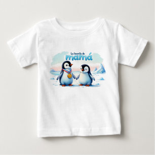 Bebé Camiseta divertida de pingüinos para niña