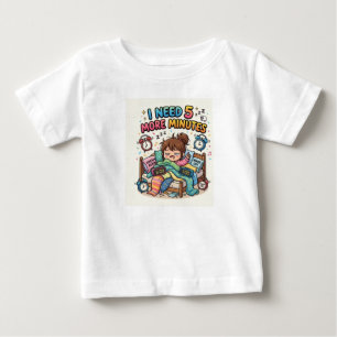 Bebé Camiseta Divertida de Sueño – Necesito 5 Minutos M