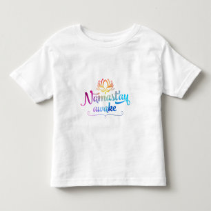 Bebé Camiseta divertida del niño de la cita de Namaste