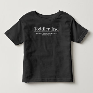 Bebé Camiseta divertida para niños de Toddler Inc. Jefe