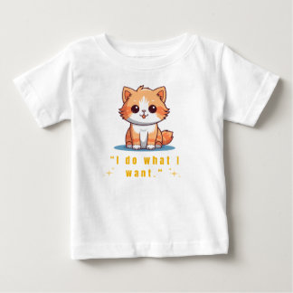 Bebé Camiseta divertida y descarada de gato "Hago lo qu