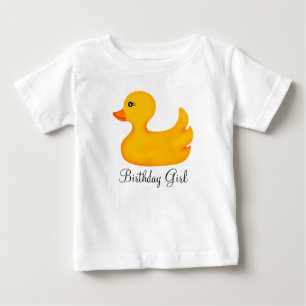 Bebé Camiseta Ducky de goma del cumpleaños